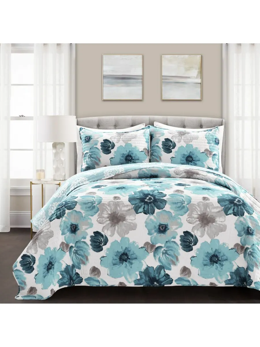 Комплект постельного белья Leah из 3 предметов, размер King Lush Decor — синий