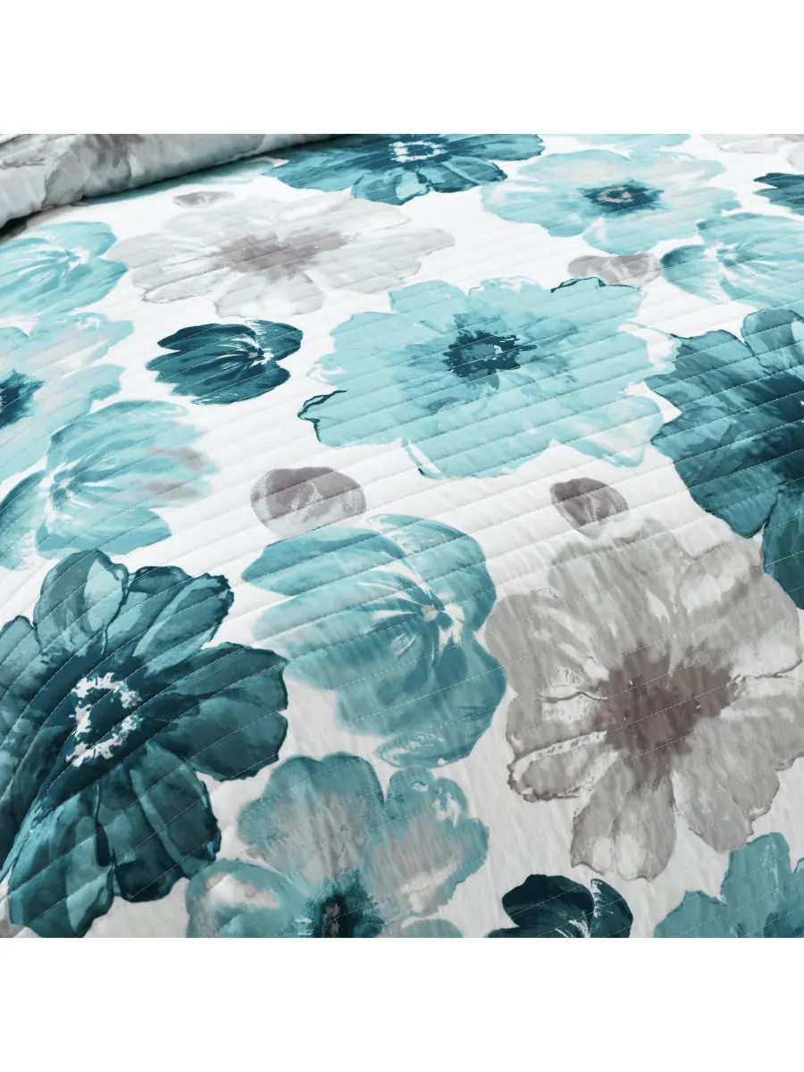 Комплект постельного белья Leah из 3 предметов, размер King Lush Decor — изображение 4 из 8, синий
