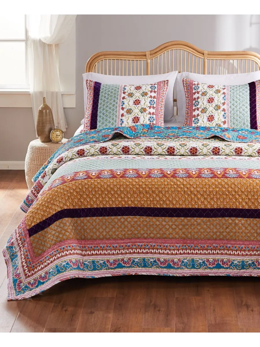 Комплект постельного белья Thalia из 2 предметов, размер Twin/Twin XL Greenland Home Fashions — изображение 2 из 3, мульти