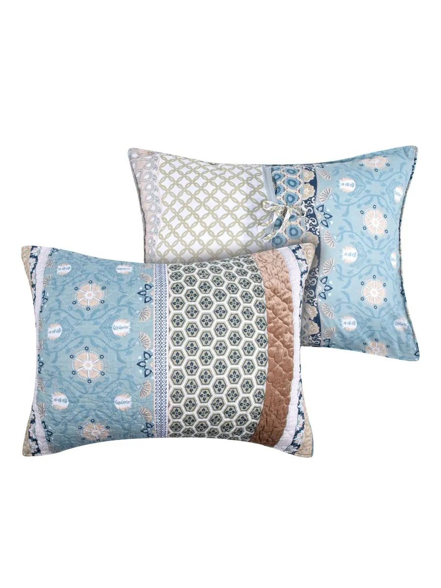 Комплект постельного белья Thalia из 2 предметов, размер Twin/Twin XL Greenland Home Fashions — изображение 5 из 5, синий