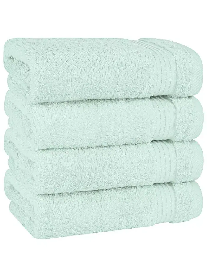 Набор полотенец для рук American Soft Linen Bekos Premium из 100% турецкого хлопка, 4 шт — изображение 1 из 3, мята