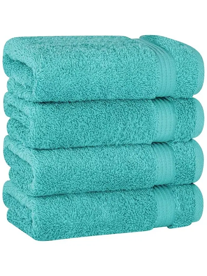 Набор полотенец для рук American Soft Linen Bekos Premium из 100% турецкого хлопка, 4 шт — изображение 1 из 3, синий