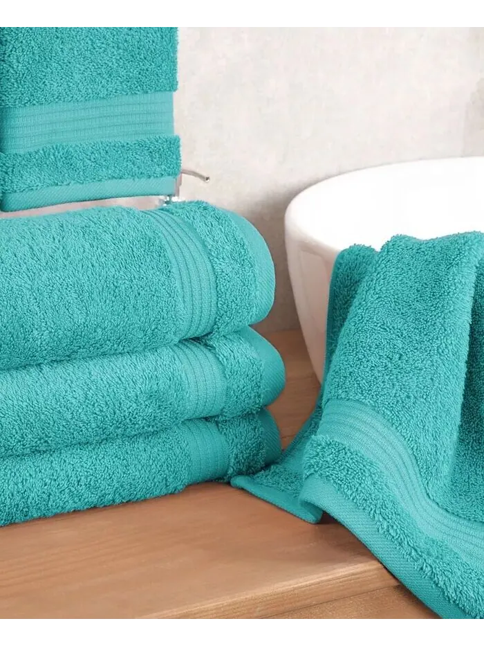 Набор полотенец для рук American Soft Linen Bekos Premium из 100% турецкого хлопка, 4 шт — изображение 2 из 3, синий