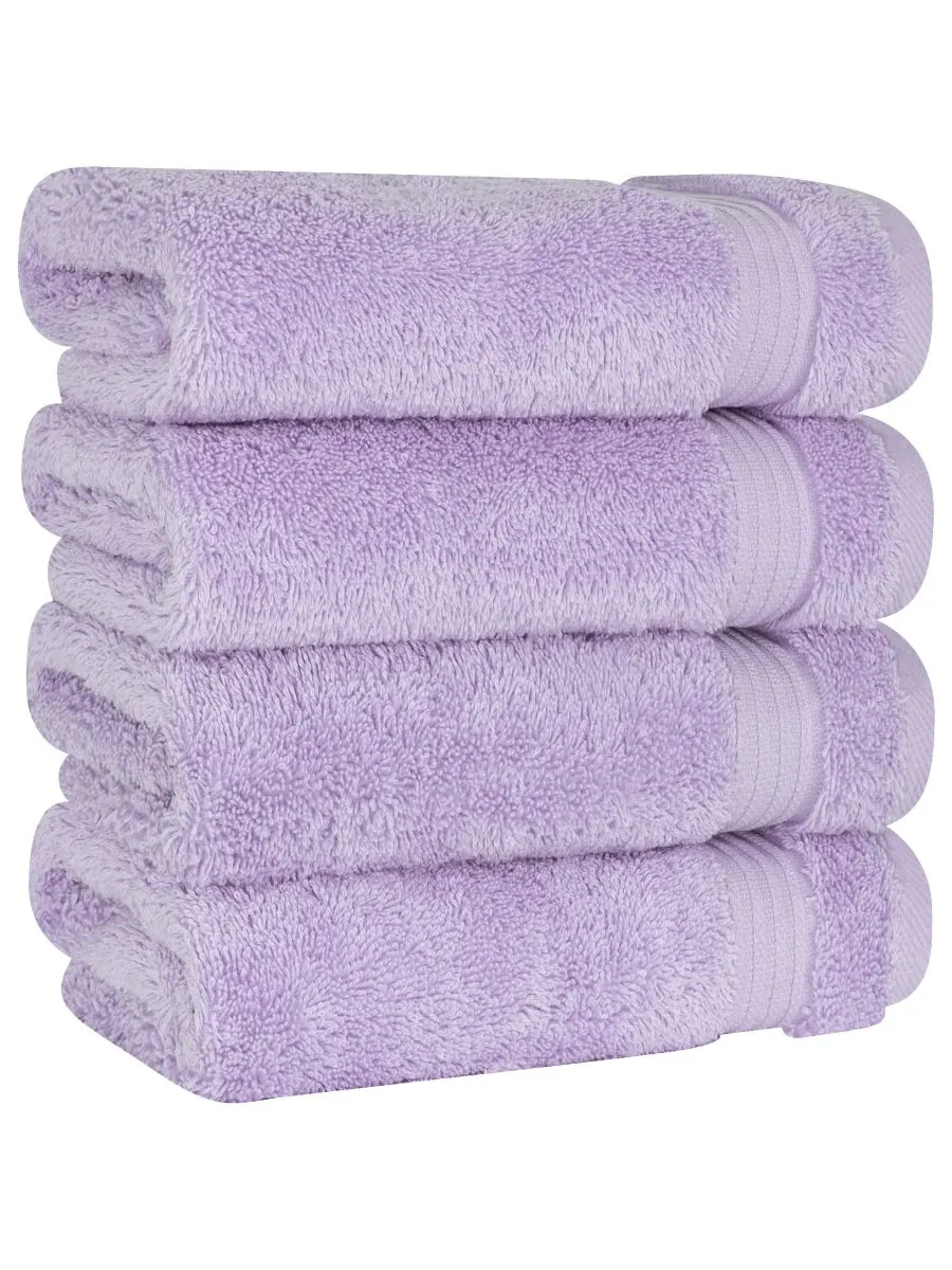 Набор из 4 полотенец для рук Bekos Premium из 100% турецкого хлопка American Soft Linen — изображение 1 из 3, фиолетовый