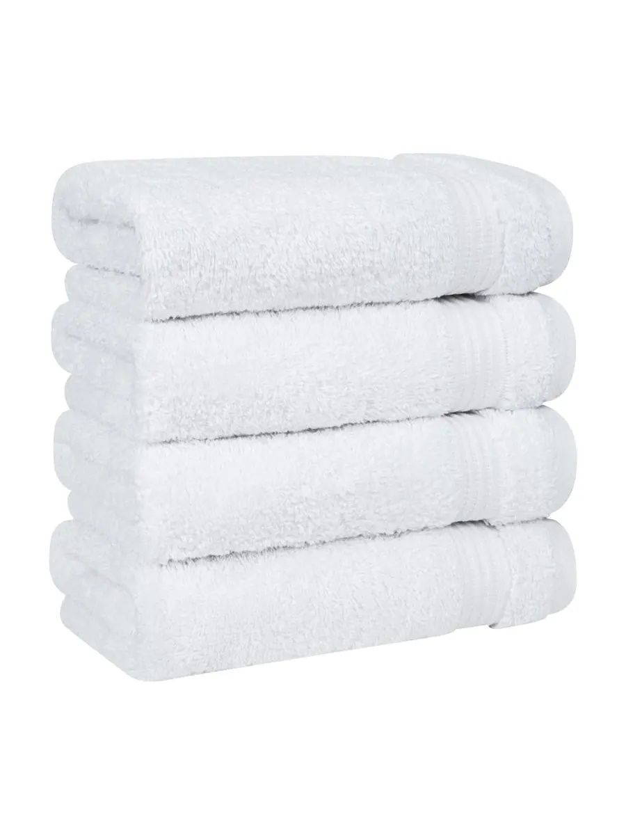 Набор из 4 полотенец для рук Bekos Premium из 100% турецкого хлопка American Soft Linen — изображение 1 из 3, белый