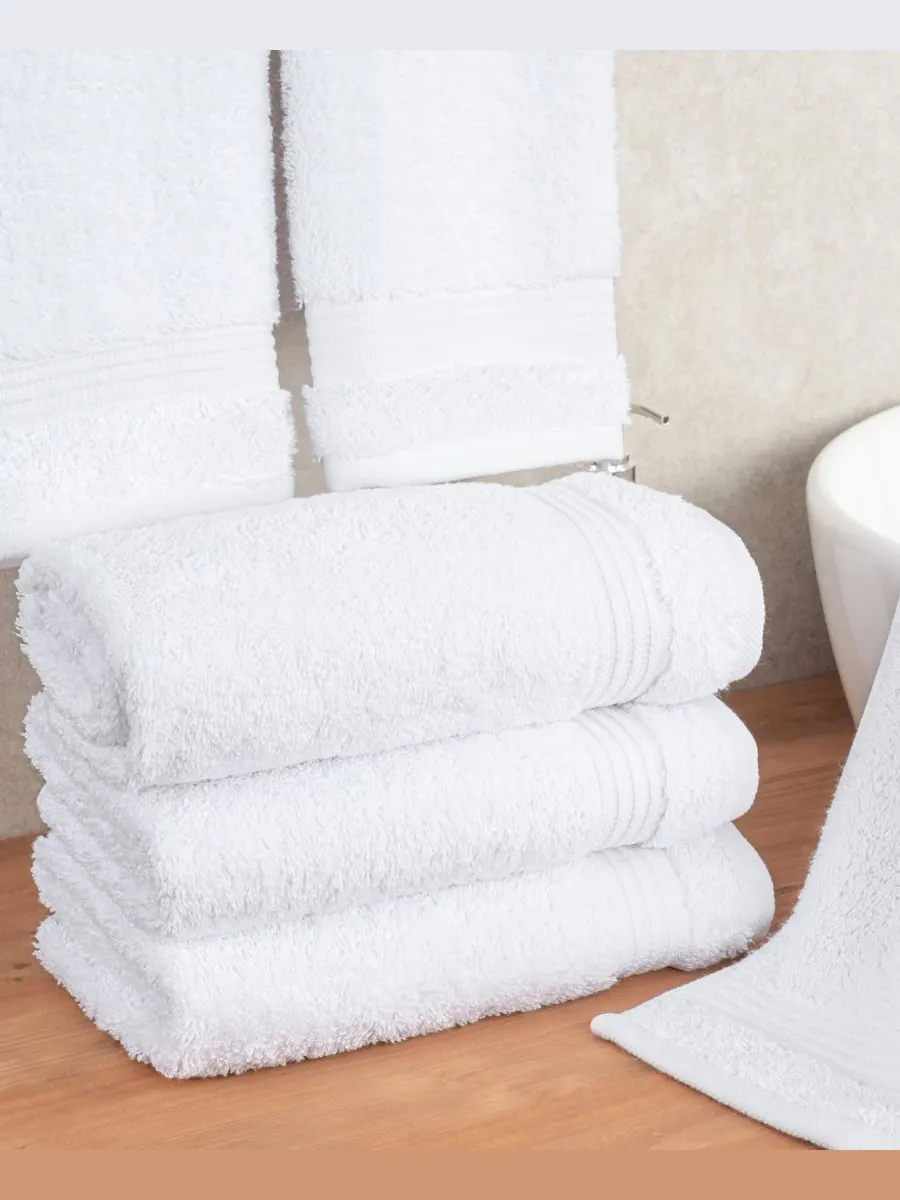 Набор из 4 полотенец для рук Bekos Premium из 100% турецкого хлопка American Soft Linen — изображение 2 из 3, белый