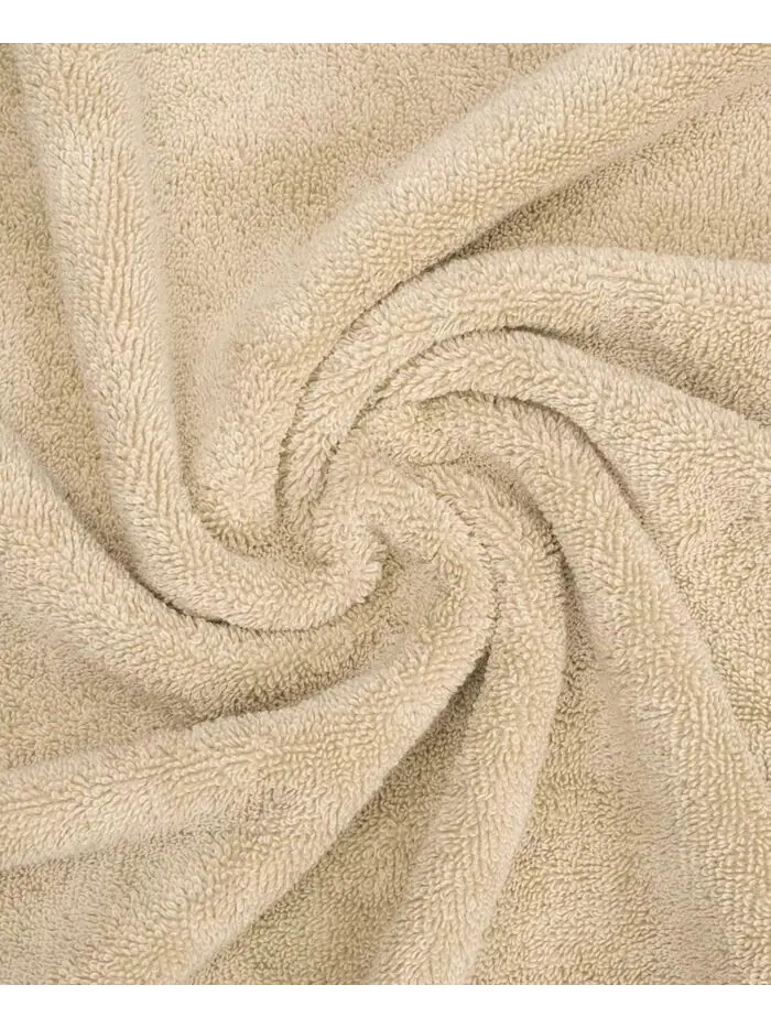 Набор банных полотенец American Soft Linen Salem Premium из 100% турецкого хлопка, 6 шт — изображение 6 из 6, бежевый