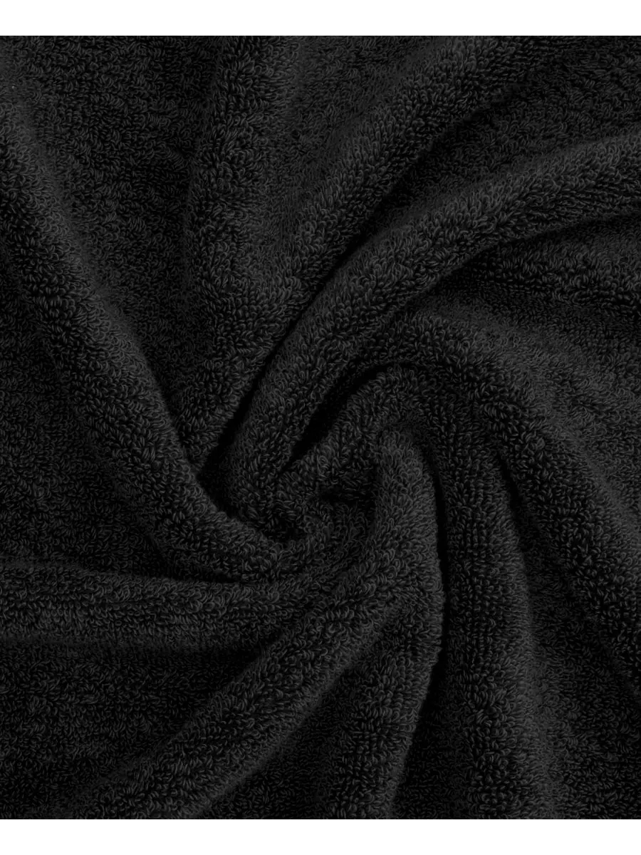 Набор банных полотенец Salem Premium из 6 предметов, 100% турецкий хлопок American Soft Linen — изображение 6 из 6, черный
