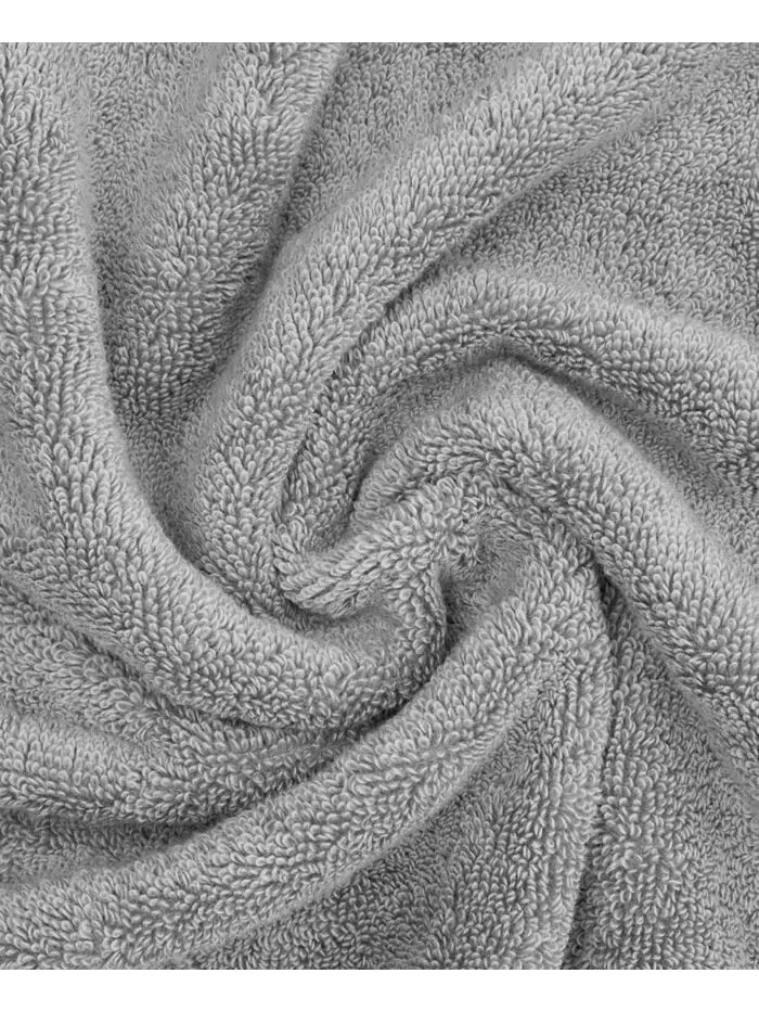 Набор банных полотенец American Soft Linen Salem Premium из 100% турецкого хлопка, 6 шт — изображение 6 из 6, серый