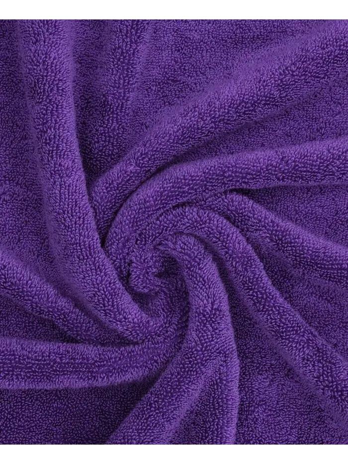 Набор банных полотенец American Soft Linen Salem Premium из 100% турецкого хлопка, 6 шт — изображение 6 из 6, фиолетовый