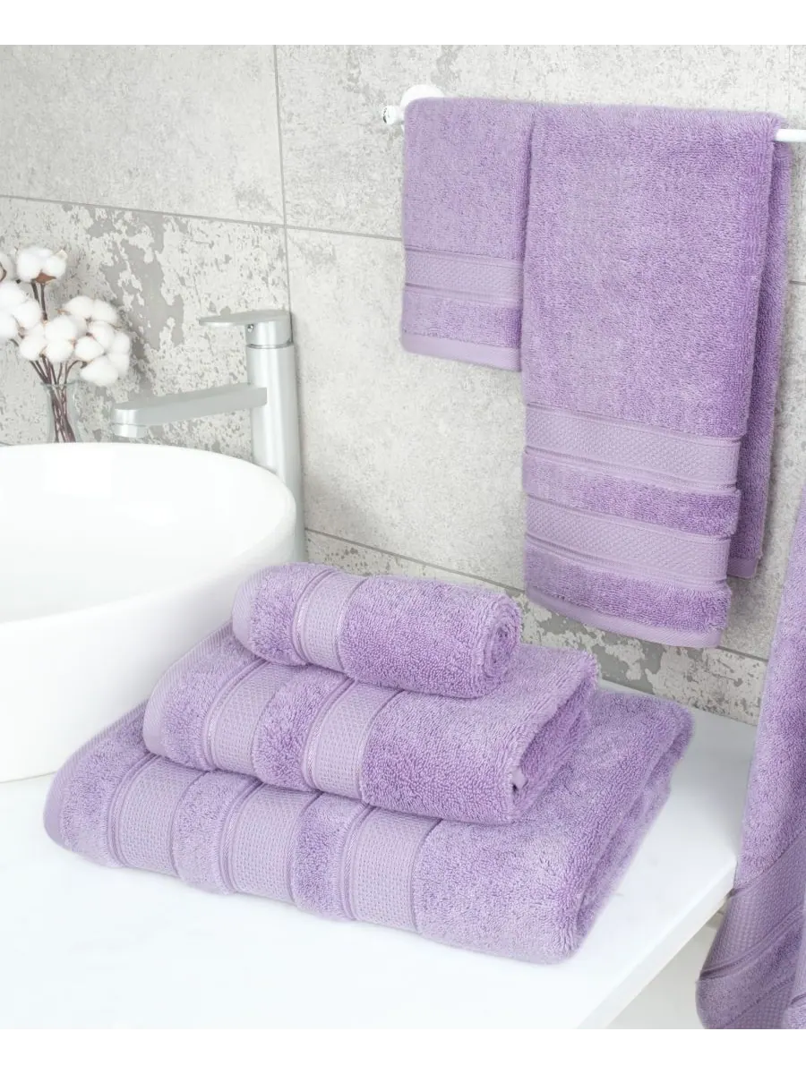Набор банных полотенец Salem Premium из 6 предметов, 100% турецкий хлопок American Soft Linen — изображение 3 из 6
