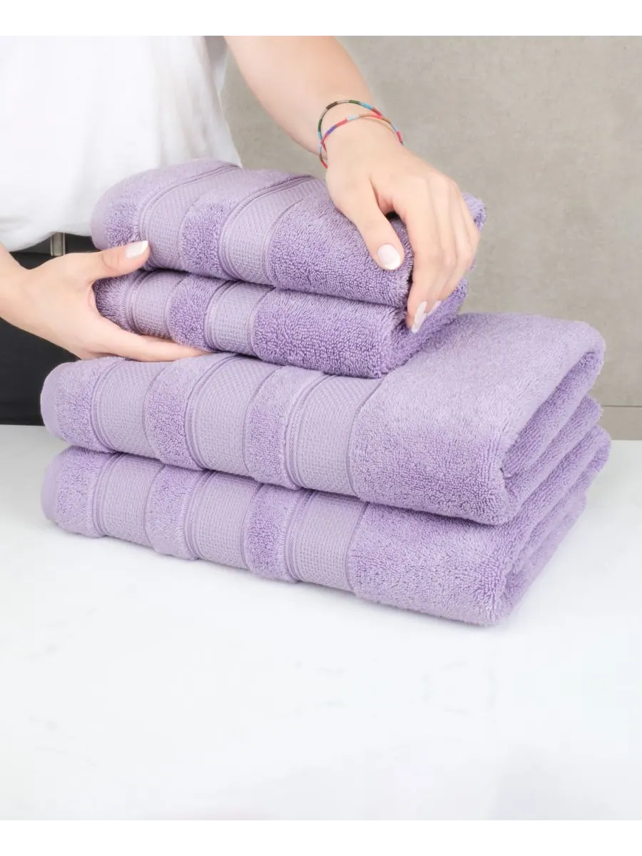 Набор банных полотенец Salem Premium из 6 предметов, 100% турецкий хлопок American Soft Linen — изображение 5 из 6