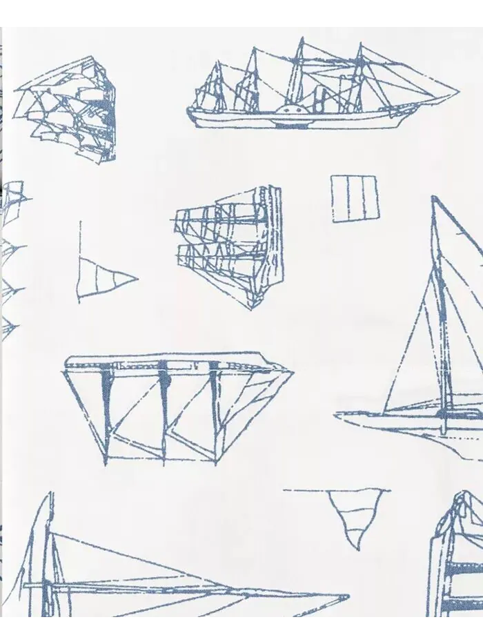 Наборы простыней из хлопкового перкаля Whitewood Sail Nautica — изображение 4 из 8, яркий синий