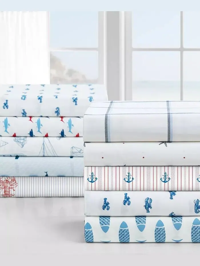 Наборы простыней из хлопкового перкаля Whitewood Sail Nautica — изображение 7 из 8, яркий синий