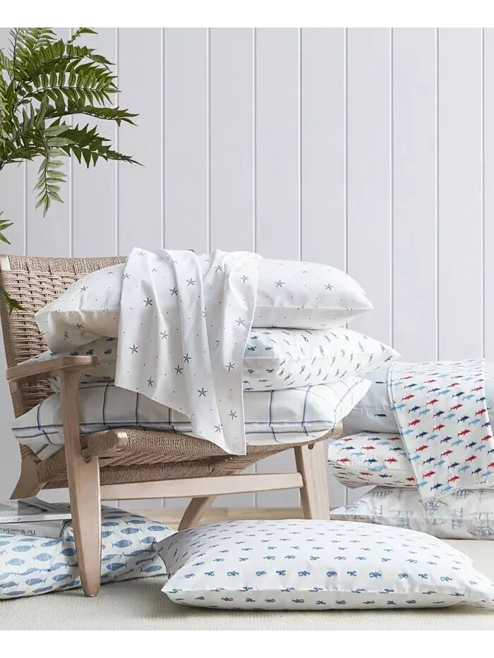 Наборы простыней из хлопкового перкаля Whitewood Sail Nautica — изображение 8 из 8, яркий синий