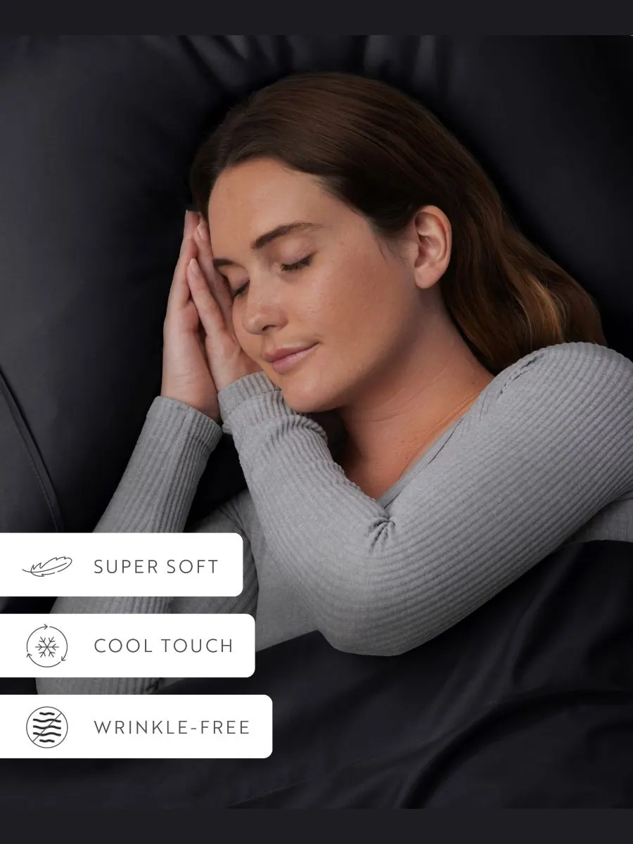 Комплект из 2 наволочек Style Simplified, размер King Ienjoy Home — изображение 7 из 10, черный