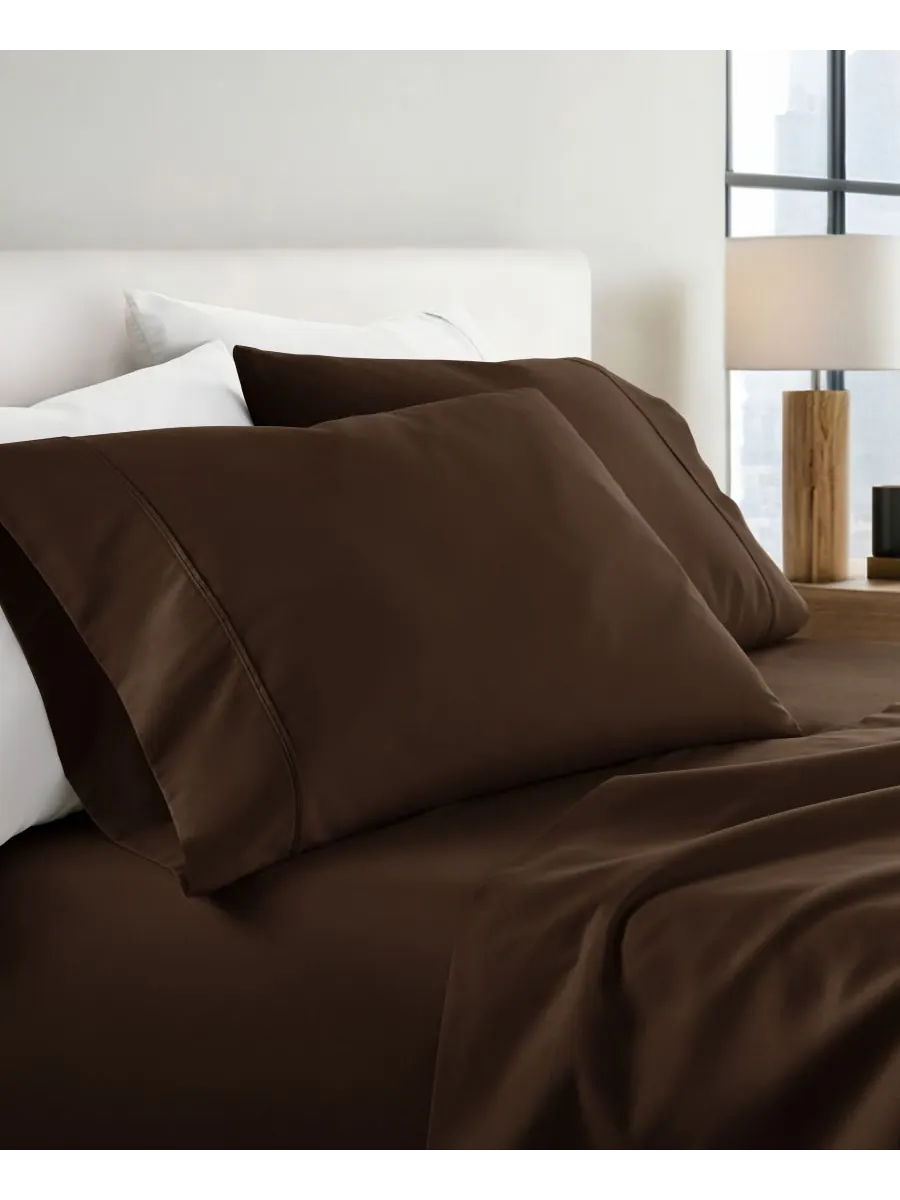 Комплект из 2 наволочек Style Simplified, размер King Ienjoy Home — изображение 2 из 10, шоколад