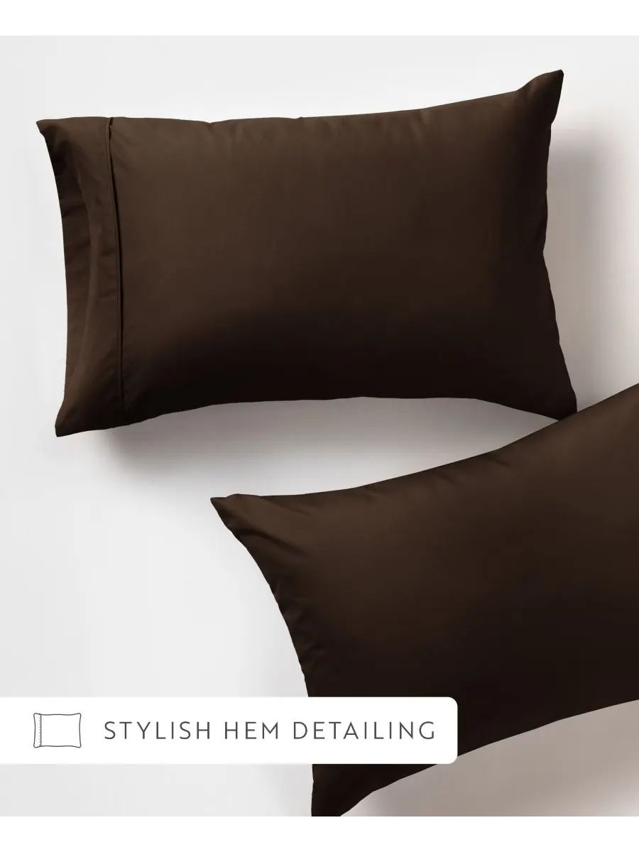 Комплект из 2 наволочек Style Simplified, размер King Ienjoy Home — изображение 6 из 10, шоколад