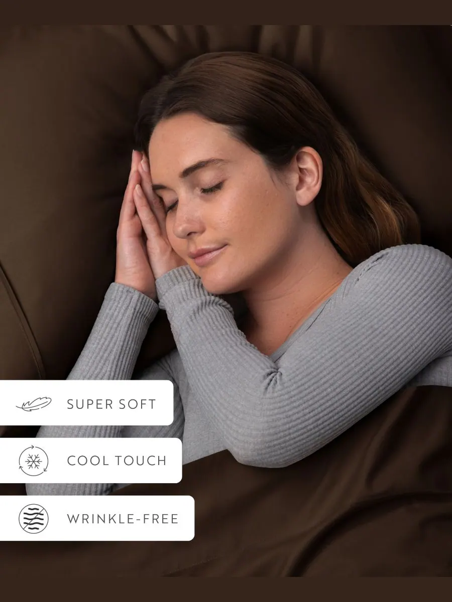 Комплект из 2 наволочек Style Simplified, размер King Ienjoy Home — изображение 7 из 10, шоколад