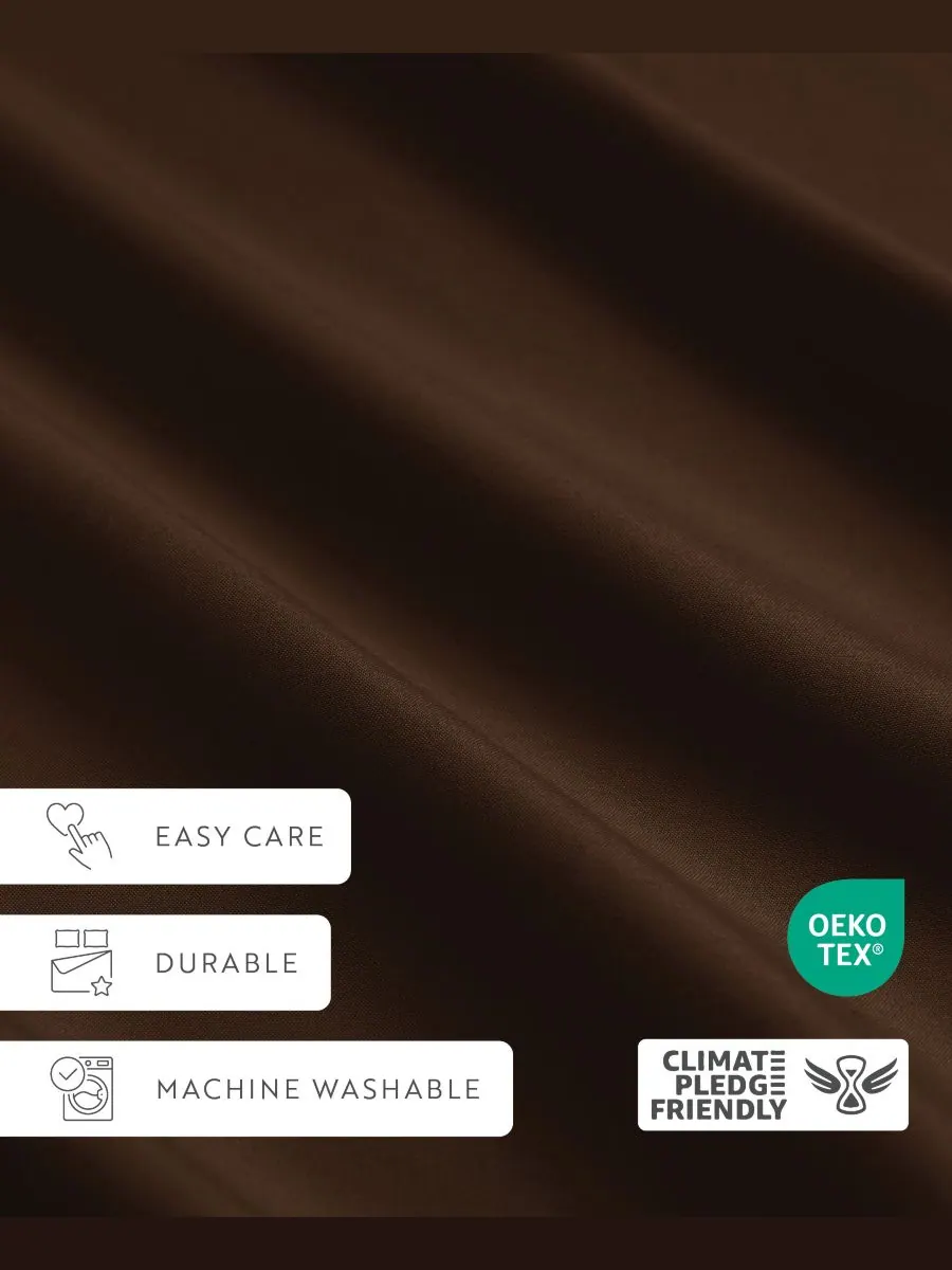 Комплект из 2 наволочек Style Simplified, размер King Ienjoy Home — изображение 8 из 10, шоколад