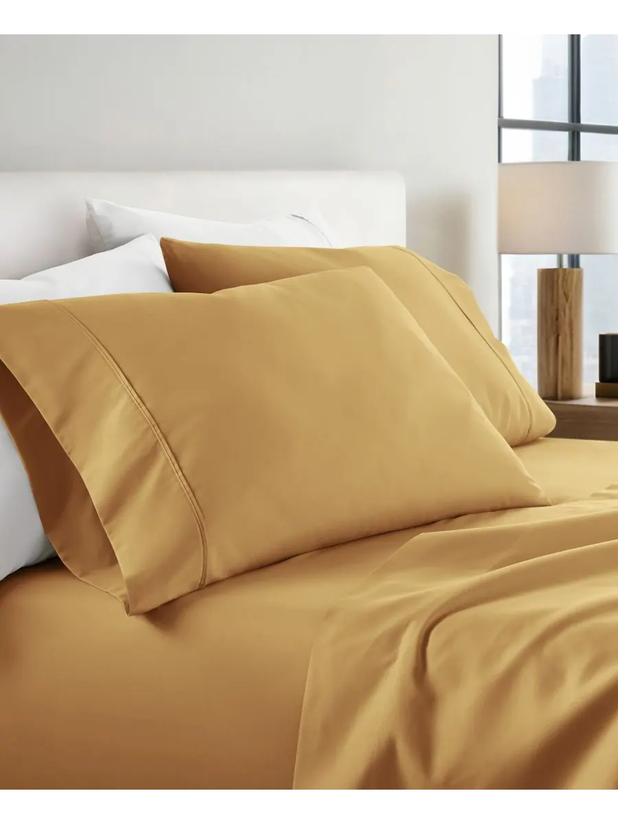 Комплект из 2 наволочек Style Simplified, размер King Ienjoy Home — изображение 2 из 10, золото