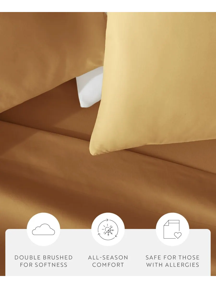 Комплект из 2 наволочек Style Simplified, размер King Ienjoy Home — изображение 5 из 10, золото