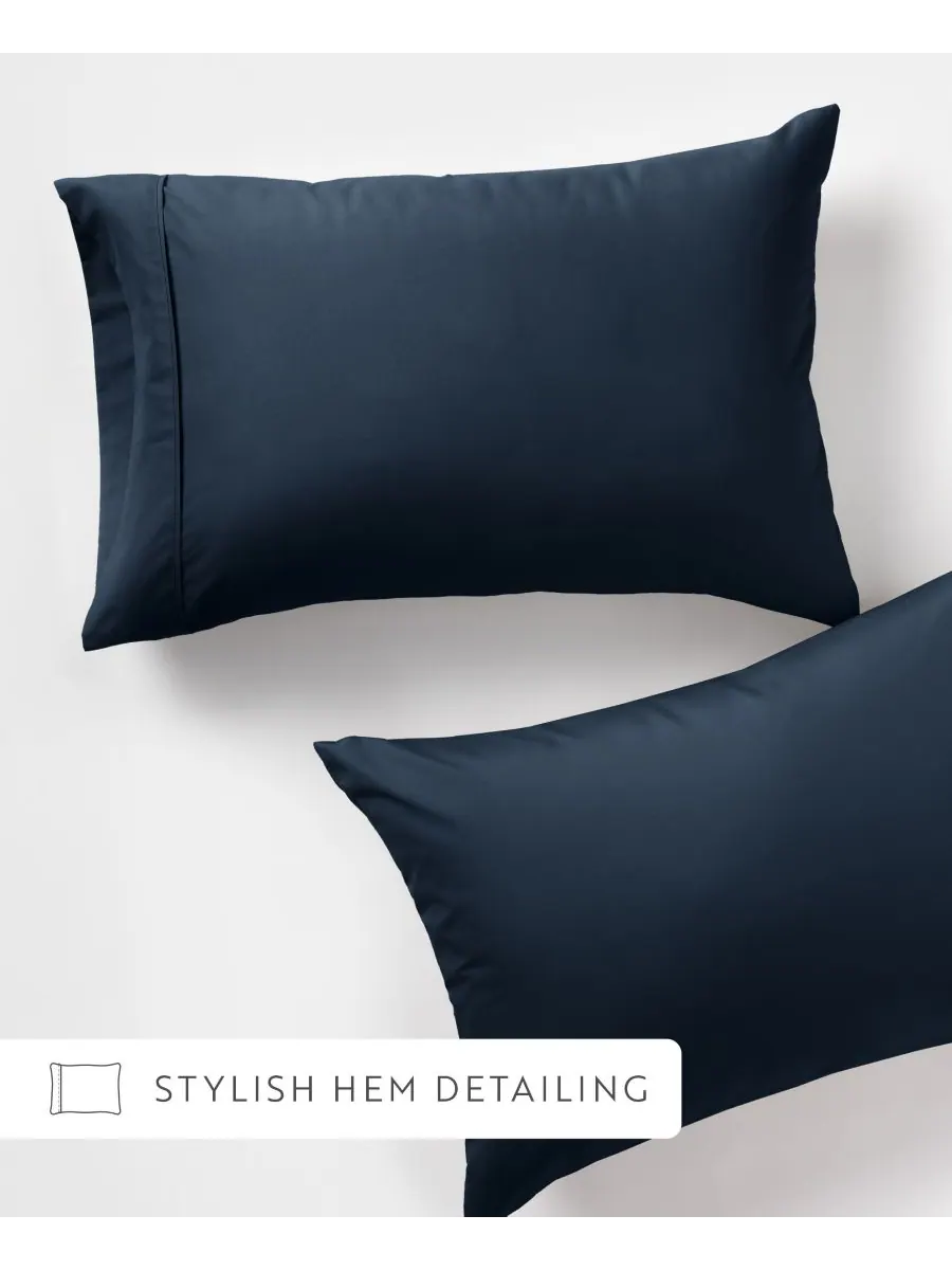 Комплект из 2 наволочек Style Simplified, размер King Ienjoy Home — изображение 6 из 10, темно-синий