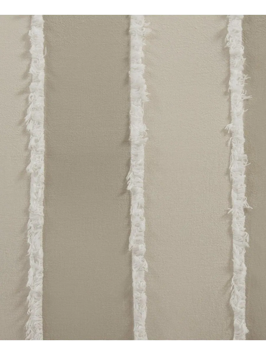 Комплект постельного белья Striped Shay из 3 предметов, размер Full/Queen Ink+Ivy — изображение 9 из 9, тауп