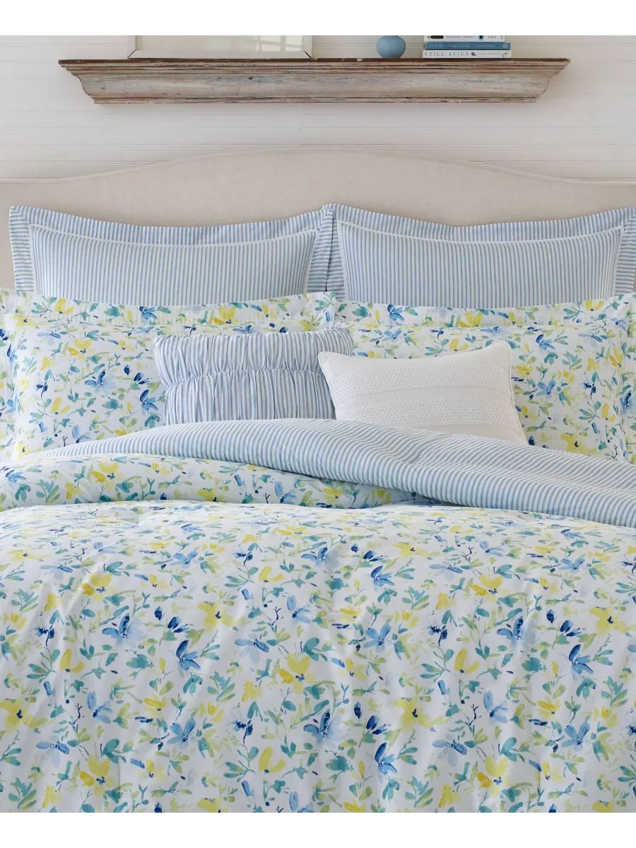 Двусторонний комплект постельного белья Nora из 6 предметов, размер King Laura Ashley — изображение 3 из 8, серый