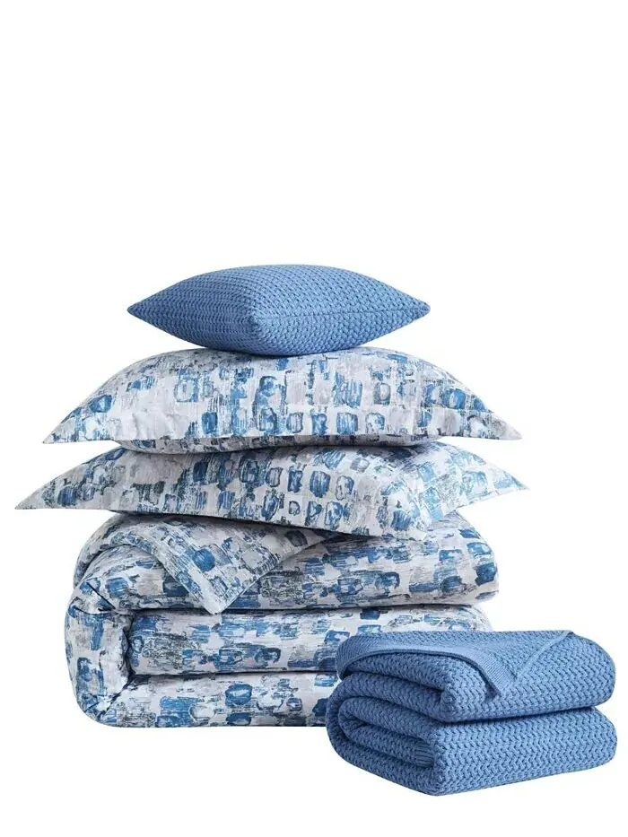 Комплект из четырех предметов: одеяло и накидка Rhythm, Twin/Twin XL Southshore Fine Linens — изображение 2 из 4, тауп