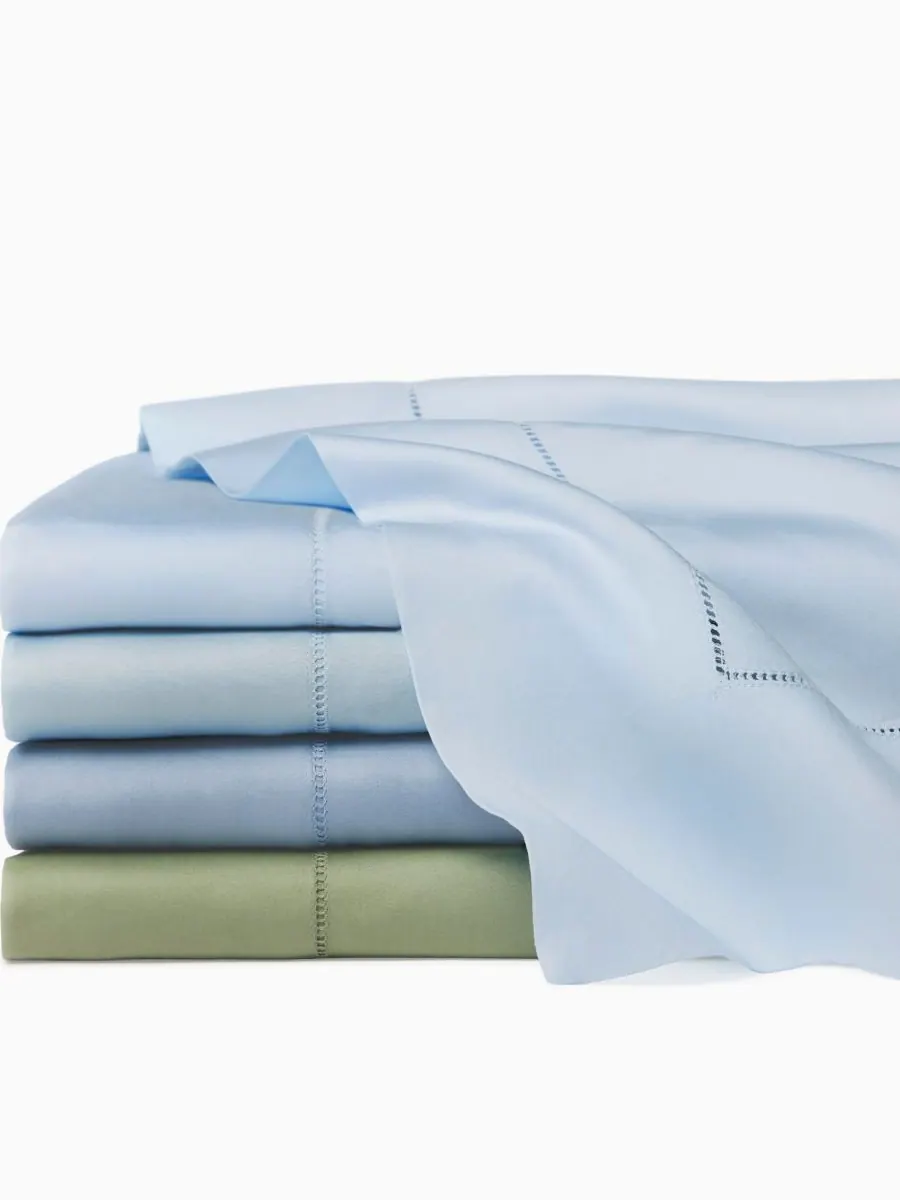 Простыня из хлопка Fiona, размер Twin SFERRA — изображение 3 из 3, голубой