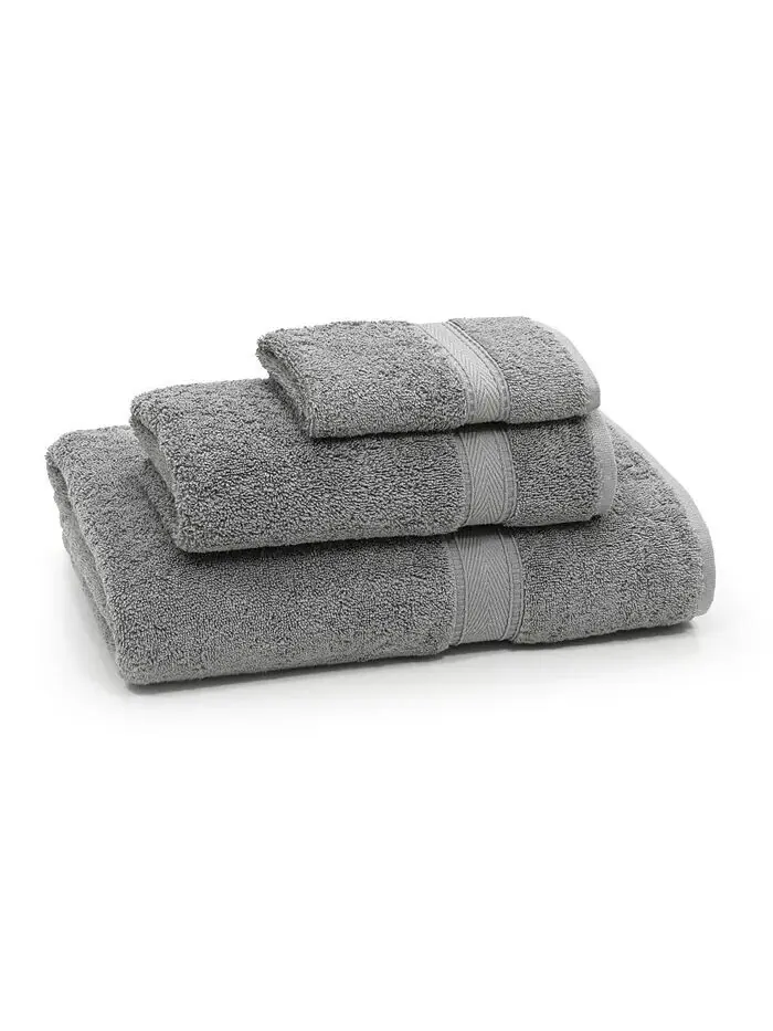Набор махровых полотенец Sinemis Linum Home из хлопка — изображение 2 из 2, серый