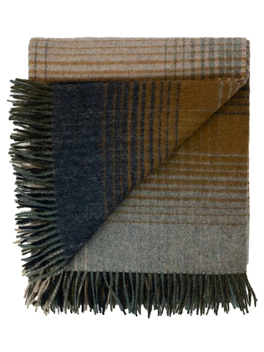 Плед Highland Tweeds из овечьей шерсти Shetland, 55 x 72 дюйма Prince of Scots — изображение 7 из 7, синий