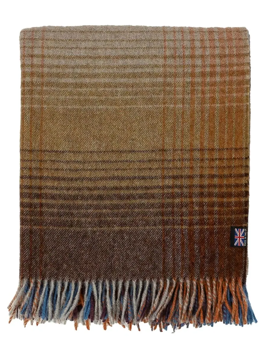 Плед Highland Tweeds из овечьей шерсти Shetland, 55 x 72 дюйма Prince of Scots — изображение 3 из 7, бордовый