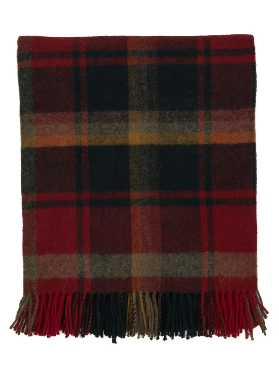 Плед Highland Tweeds из овечьей шерсти Shetland, 55 x 72 дюйма Prince of Scots — изображение 2 из 4, бордовый