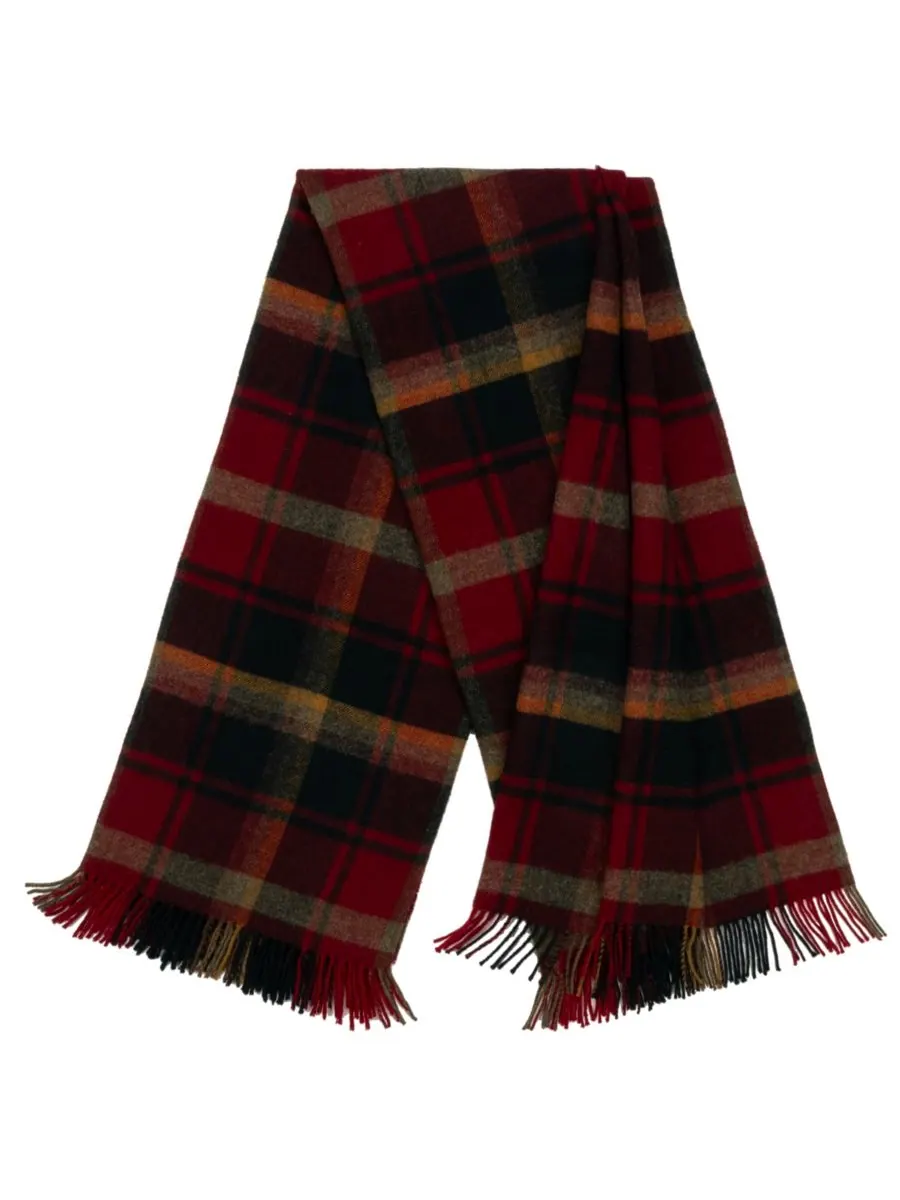 Плед Highland Tweeds из овечьей шерсти Shetland, 55 x 72 дюйма Prince of Scots — изображение 3 из 4, бордовый