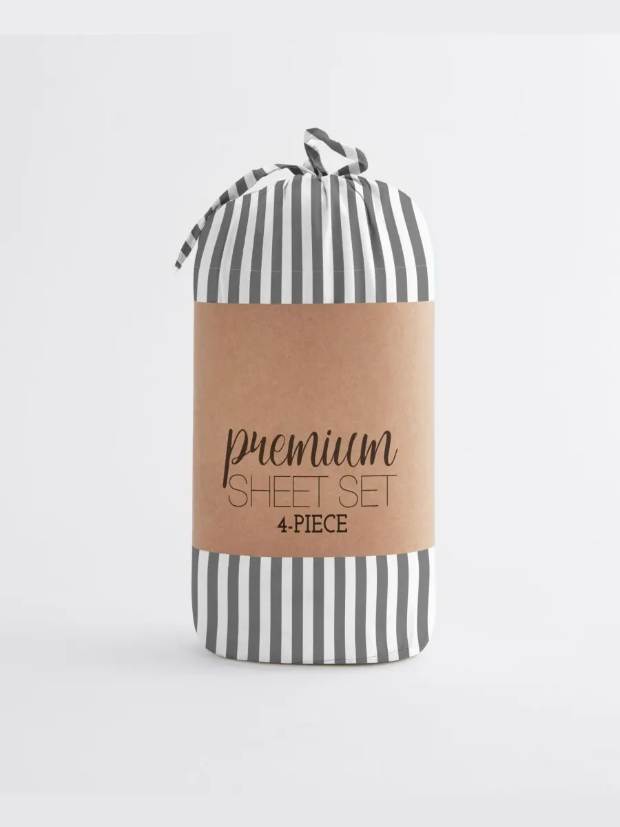 Комплект постельного белья Timeless Classics Premium Ultra Soft с узором, 3 предмета, размер Twin — изображение 5 из 9, серый