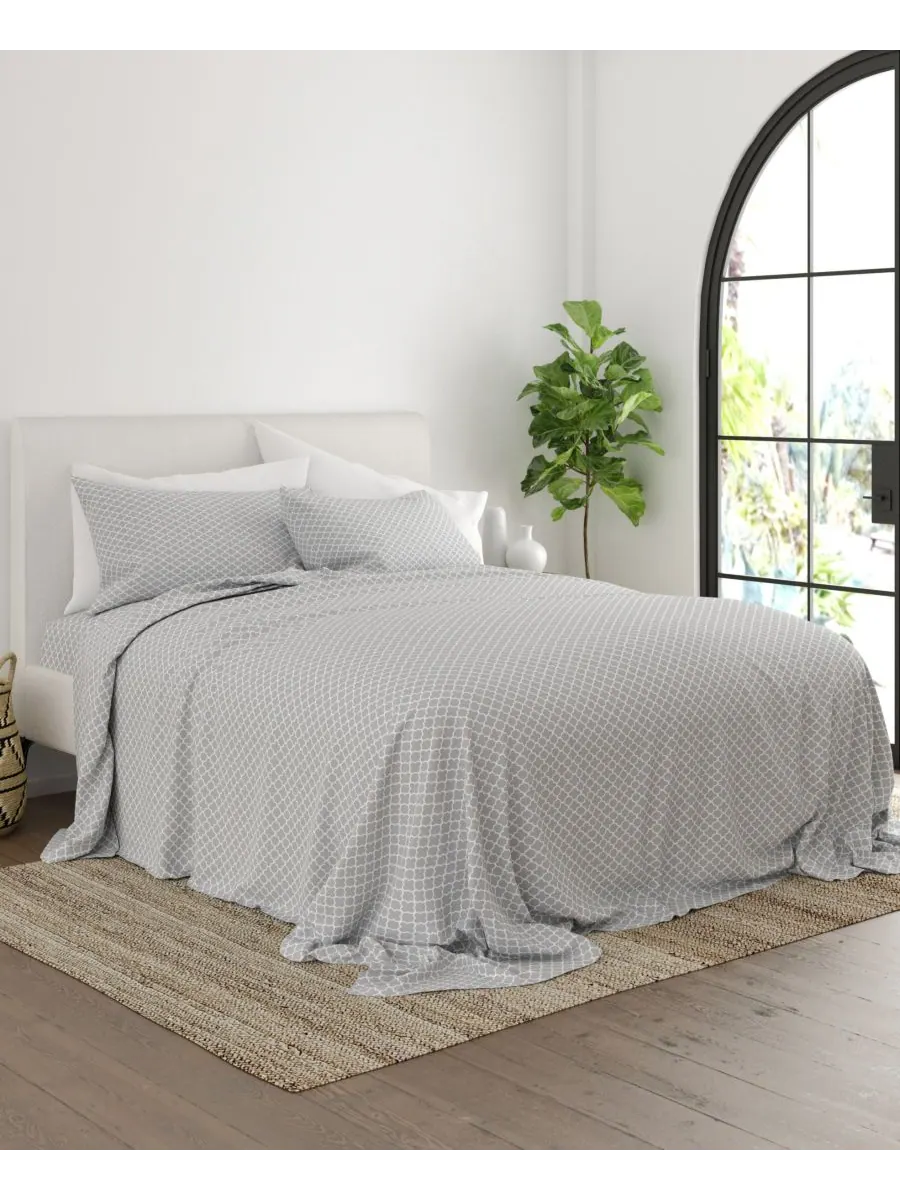 Комплект постельного белья Timeless Classics Premium Ultra Soft с узором, 3 предмета, размер Twin — изображение 3 из 9, серый