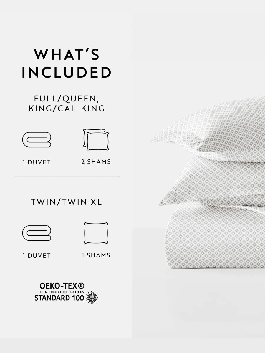 Комплект постельного белья Lucid Dreams с узором, размер Full/Queen ienjoy Home — изображение 8 из 9, серый