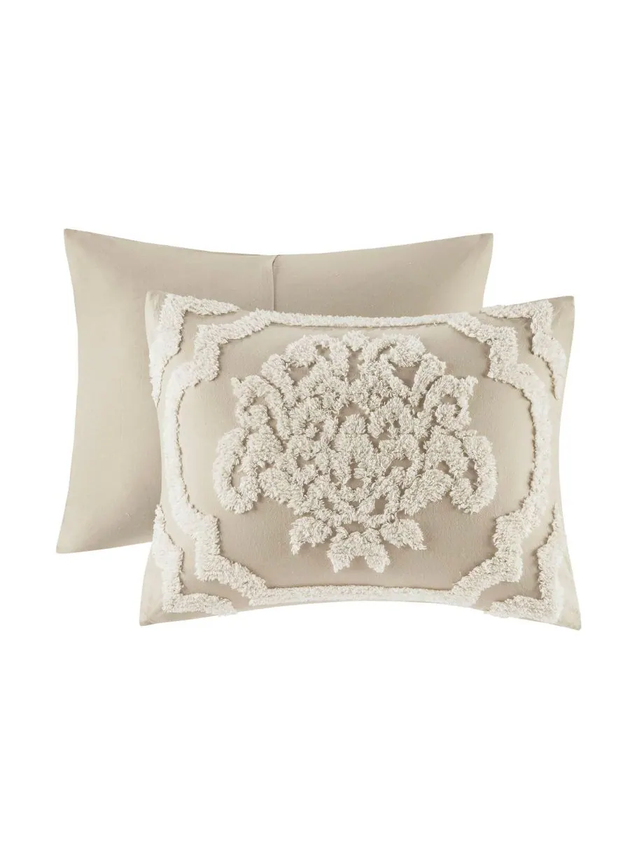 Комплект постельного белья Viola Damask из 3 предметов, размер King/California King Madison Park — изображение 5 из 9, тауп