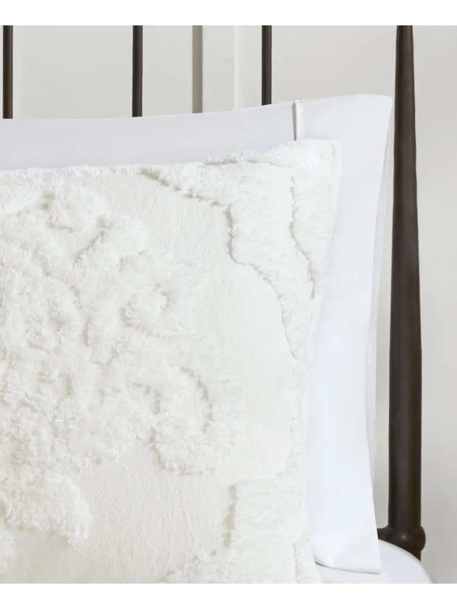 Комплект постельного белья Viola Damask из 3 предметов, размер King/California King Madison Park — изображение 5 из 10, белый