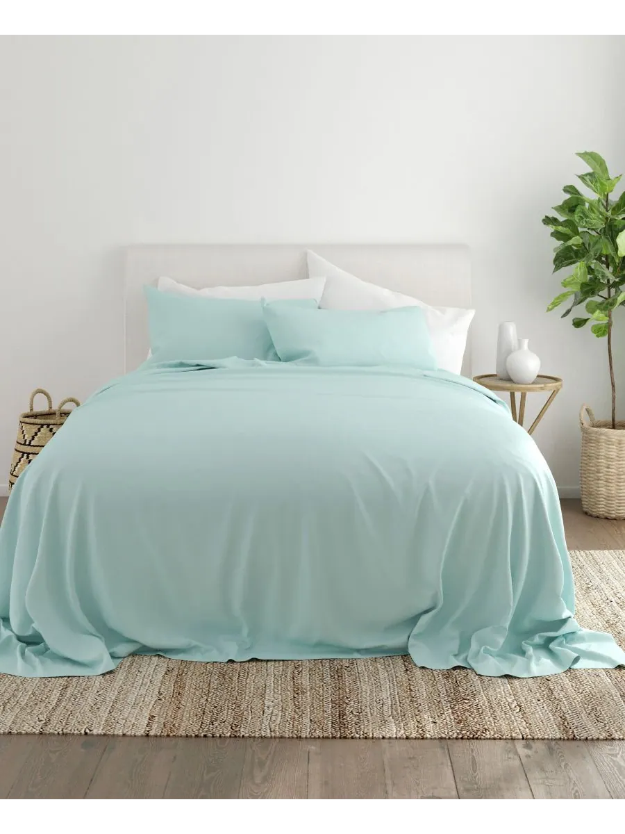 Комплект постельного белья Style Simplified из 4 предметов, размер King Ienjoy Home — изображение 2 из 6, голубой