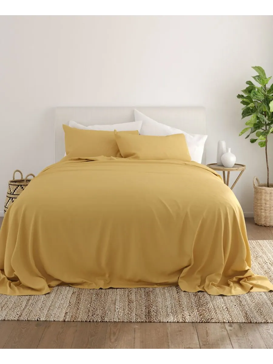 Комплект постельного белья Style Simplified из 4 предметов, размер King Ienjoy Home — изображение 2 из 6, золото