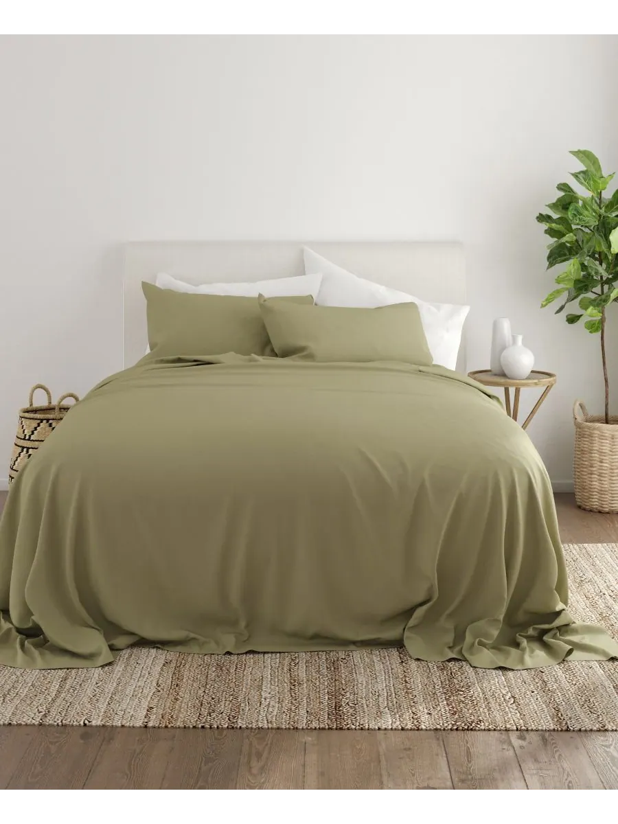 Комплект постельного белья Style Simplified из 4 предметов, размер King Ienjoy Home — изображение 2 из 6, шалфейный