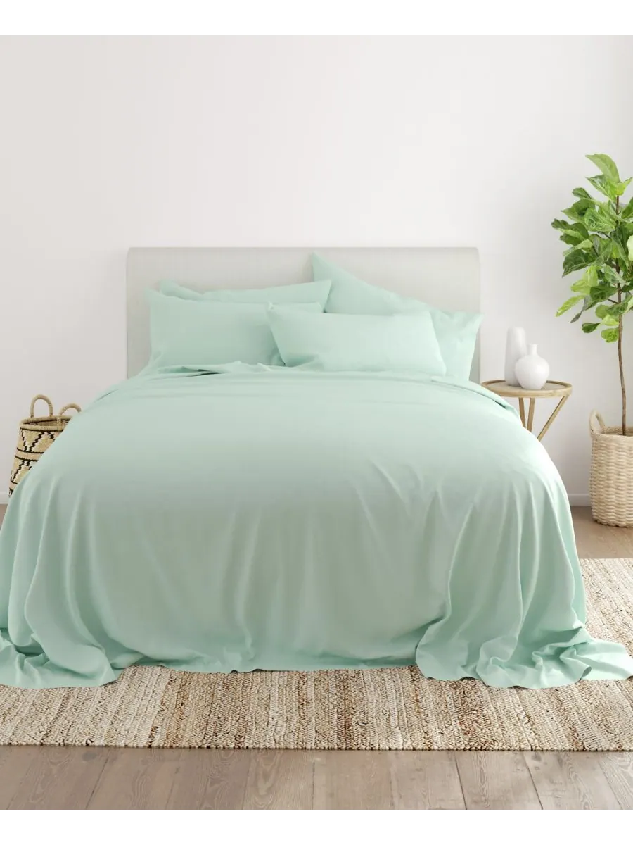 Комплект постельного белья Style Simplified из 4 предметов, размер King ienjoy Home — изображение 2 из 5, мята