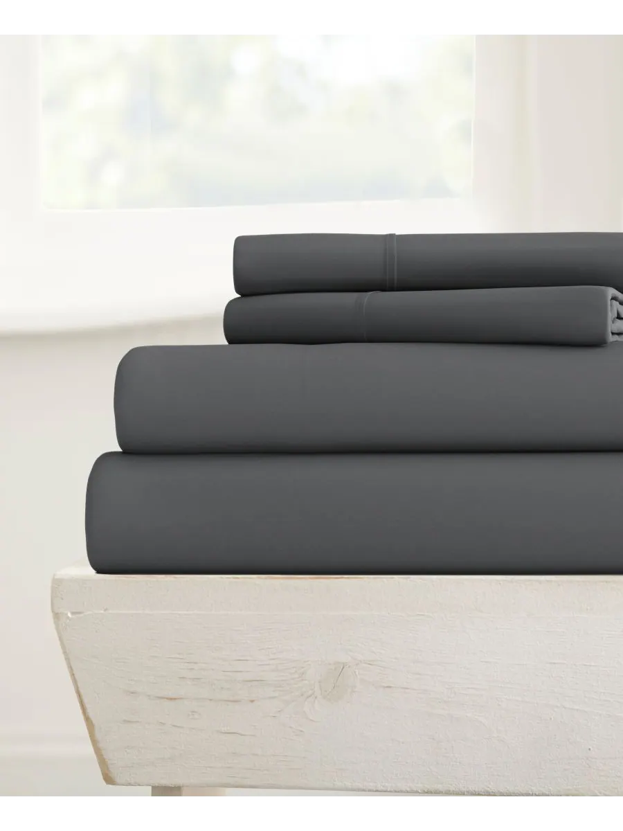 Комплект постельного белья Style Simplified из 4 предметов, размер King Ienjoy Home — изображение 1 из 6, серый