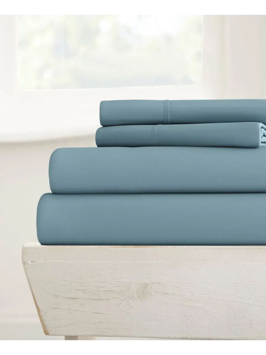 Комплект постельного белья Style Simplified из 4 предметов, размер King Ienjoy Home — изображение 1 из 3, океанский