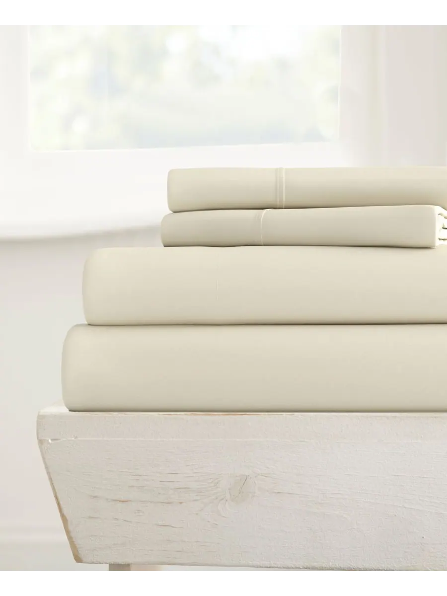 Комплект постельного белья Style Simplified из 4 предметов, размер King Ienjoy Home — изображение 1 из 1, белый
