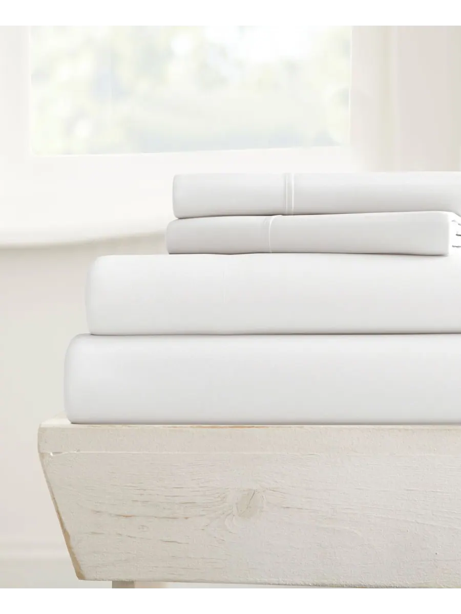 Комплект постельного белья Style Simplified из 4 предметов, размер King Ienjoy Home — изображение 1 из 6, белый