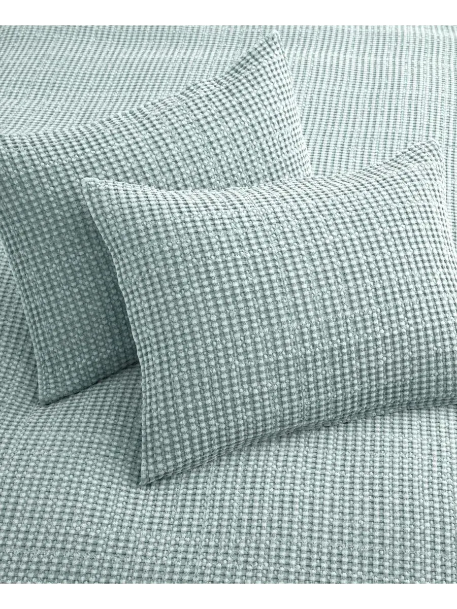 Комплект постельного белья Mills Waffle Textured из 3 предметов, размер King/California King Levtex — изображение 3 из 4